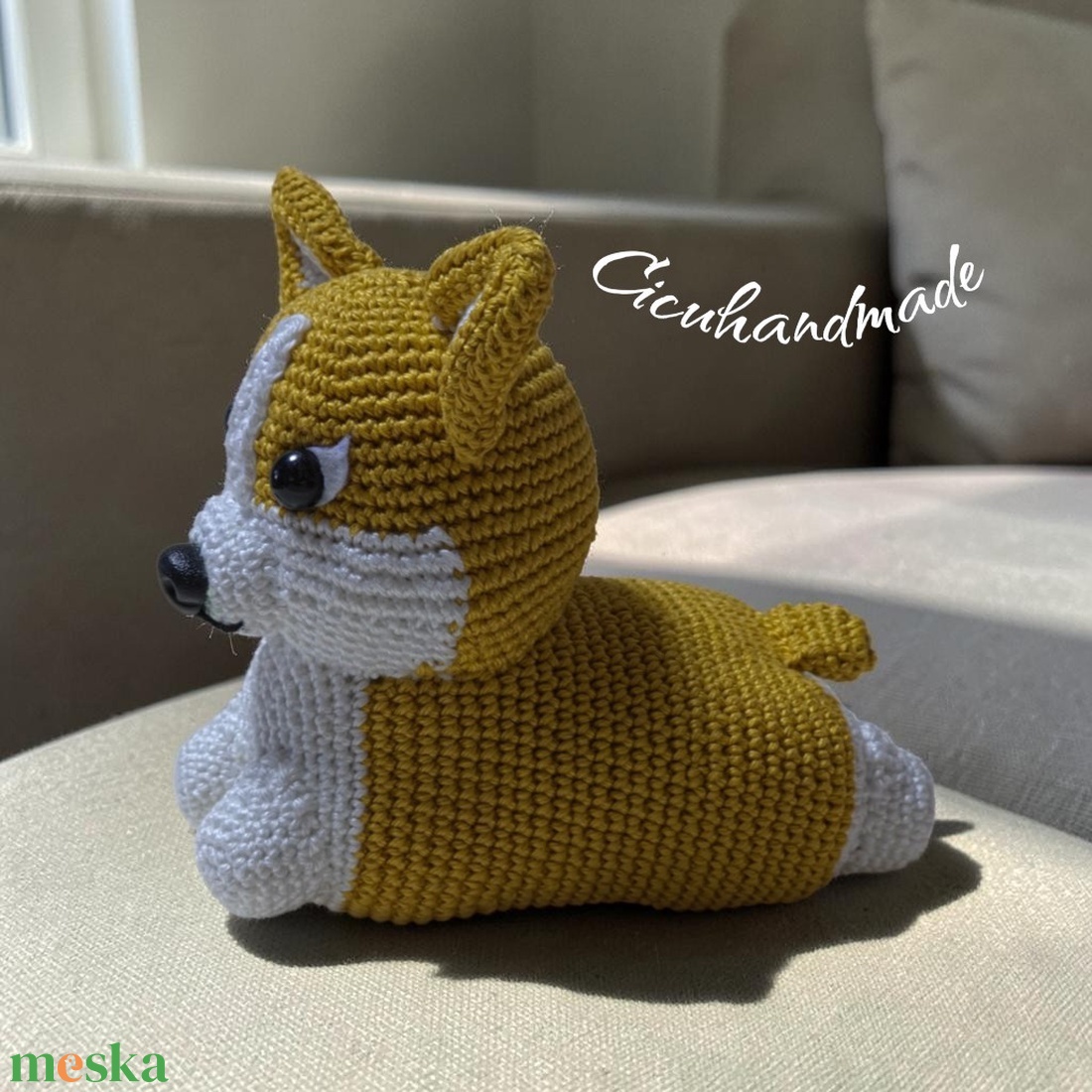 Amigurumi horgolt Welsh corgi kutya  - játék & sport - plüssállat & játékfigura - kutya - Meska.hu