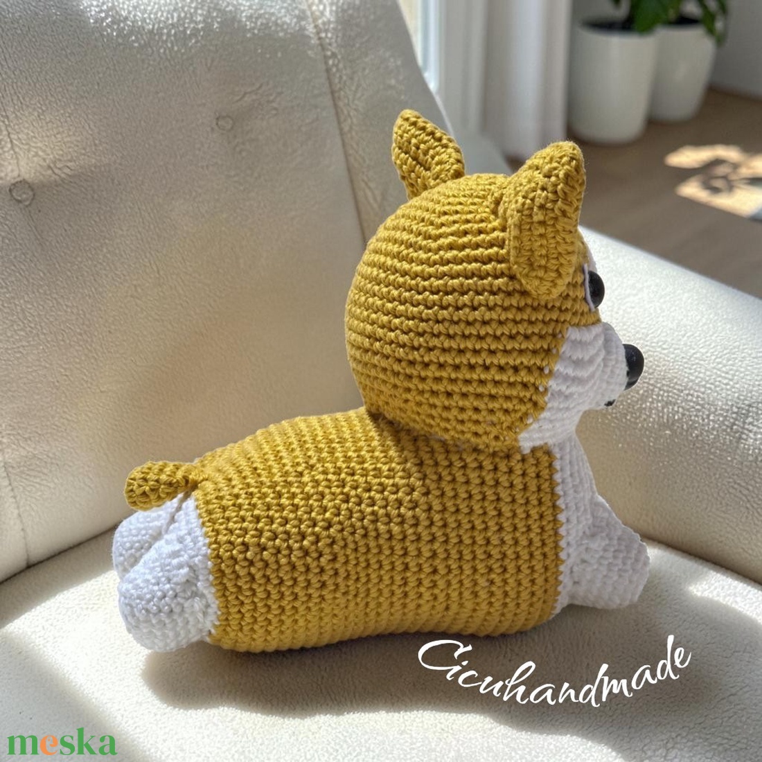 Amigurumi horgolt Welsh corgi kutya  - játék & sport - plüssállat & játékfigura - kutya - Meska.hu