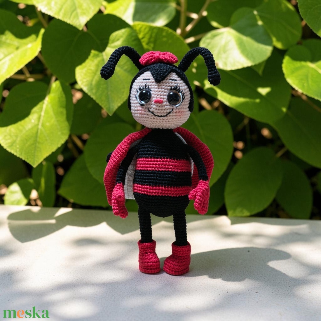 Horgolt Amigurumi Katica baba  - játék & sport - plüssállat & játékfigura - méhecske - Meska.hu