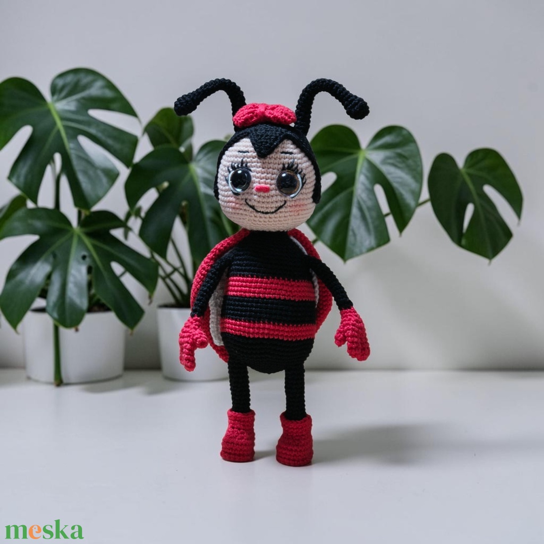 Horgolt Amigurumi Katica baba  - játék & sport - plüssállat & játékfigura - méhecske - Meska.hu