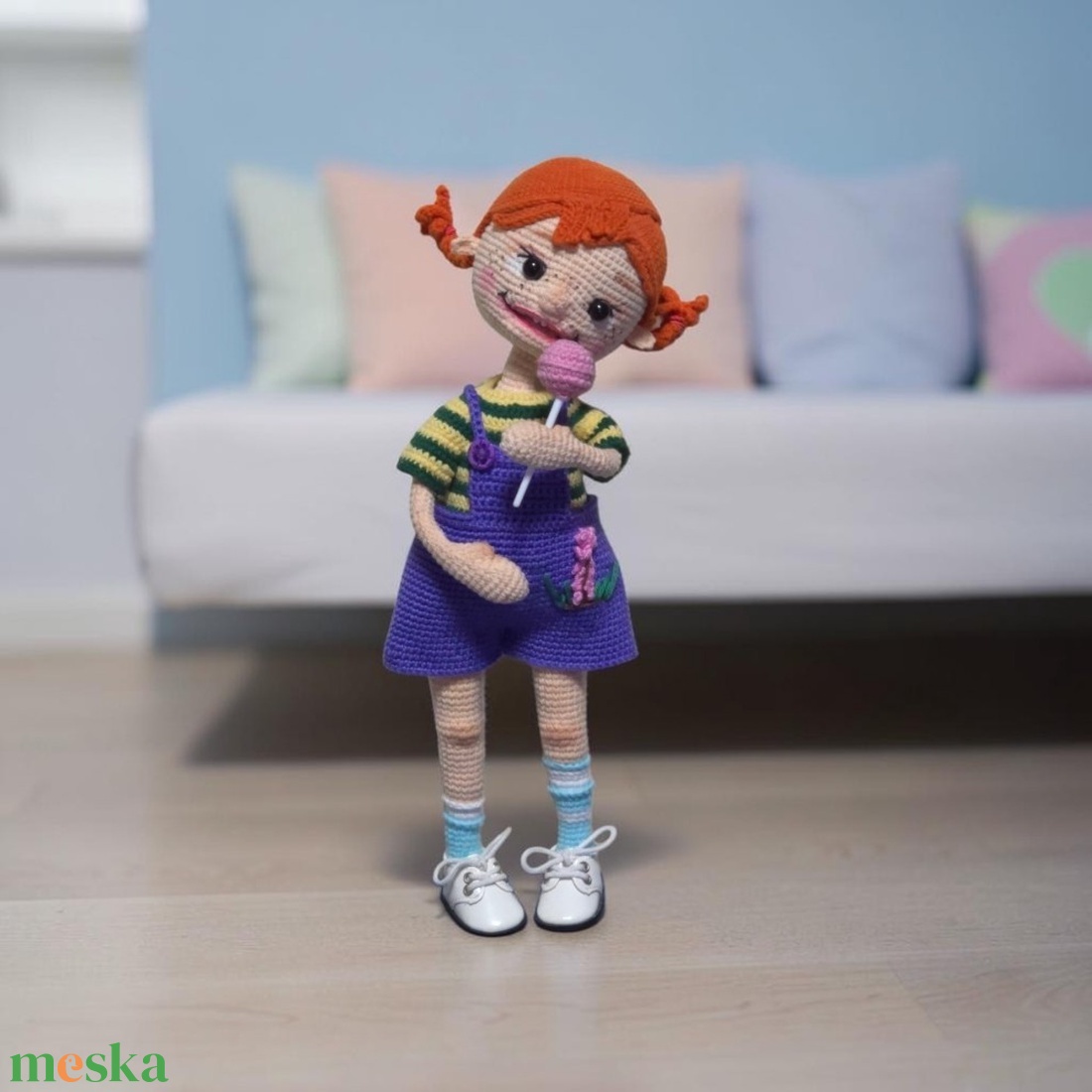Horgolt Amigurumi Harisnyás Pippi  - játék & sport - plüssállat & játékfigura - más figura - Meska.hu