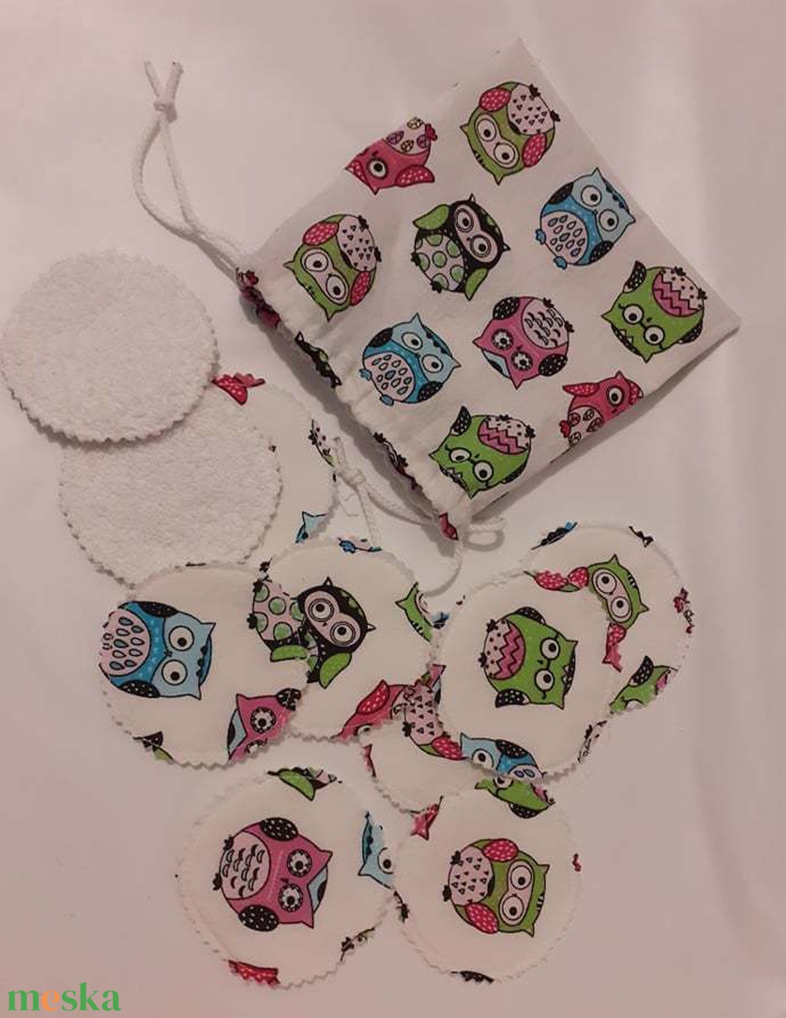 Sminklemosó, arctisztító korong 10 db, tartóval - szépségápolás - arcápolás - arctisztító korong - Meska.hu