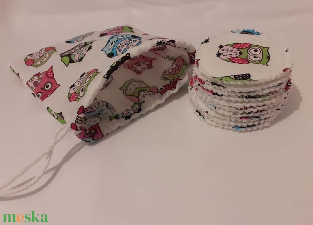 Sminklemosó, arctisztító korong 10 db, tartóval - szépségápolás - arcápolás - arctisztító korong - Meska.hu