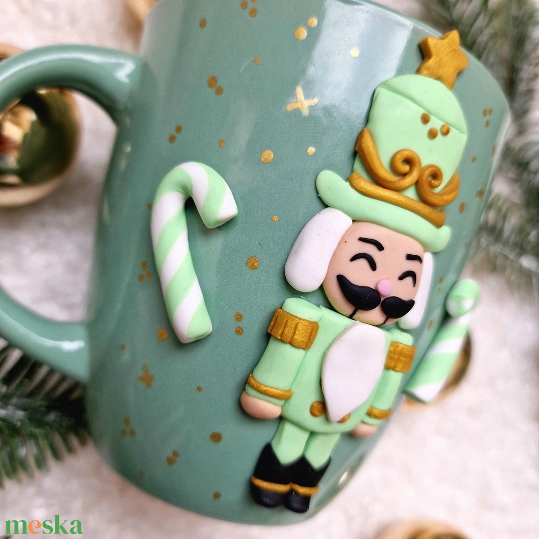 Derűs Diótörő karácsonyi bögre - Erdei Cukorálom - otthon & életmód - konyhafelszerelés, tálalás - tálalás - bögre & csésze - Meska.hu