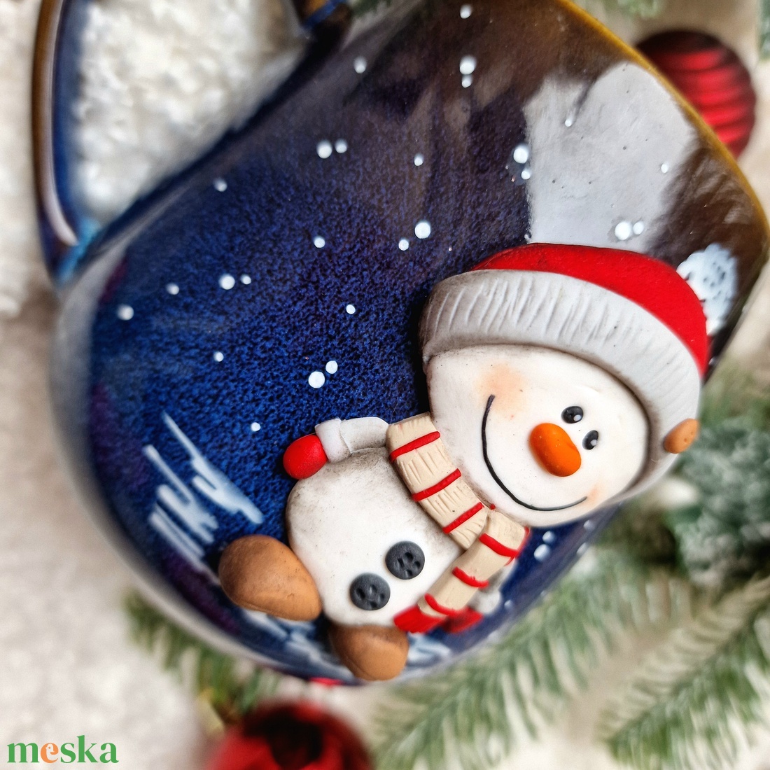 Karácsonyi bögre - Hóemberes - otthon & életmód - konyhafelszerelés, tálalás - tálalás - bögre & csésze - Meska.hu