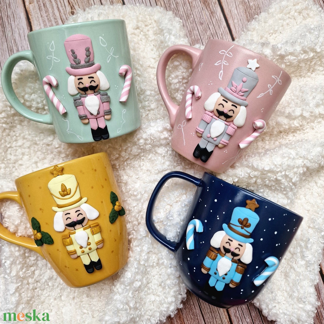 Derűs Diótörő karácsonyi bögre - Téli Cukorálom - otthon & életmód - konyhafelszerelés, tálalás - tálalás - bögre & csésze - Meska.hu