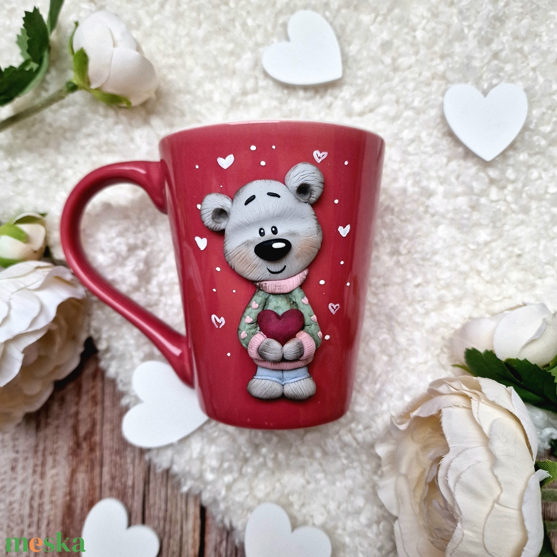 Szívpajtik Kollekció - Macis bögre - otthon & életmód - konyhafelszerelés, tálalás - tálalás - bögre & csésze - Meska.hu