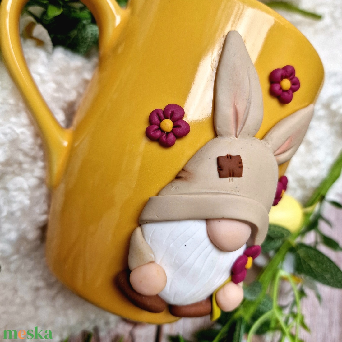 Húsvéti manós bögre - ünnepi díszek, dekorációk - húsvéti díszek és dekorációk - húsvéti bögre - Meska.hu