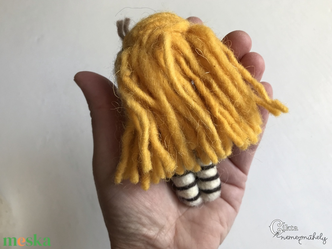 Nemezelt, varrott aranyos gyapjú baba - játék & sport - baba & babaház - baba - Meska.hu