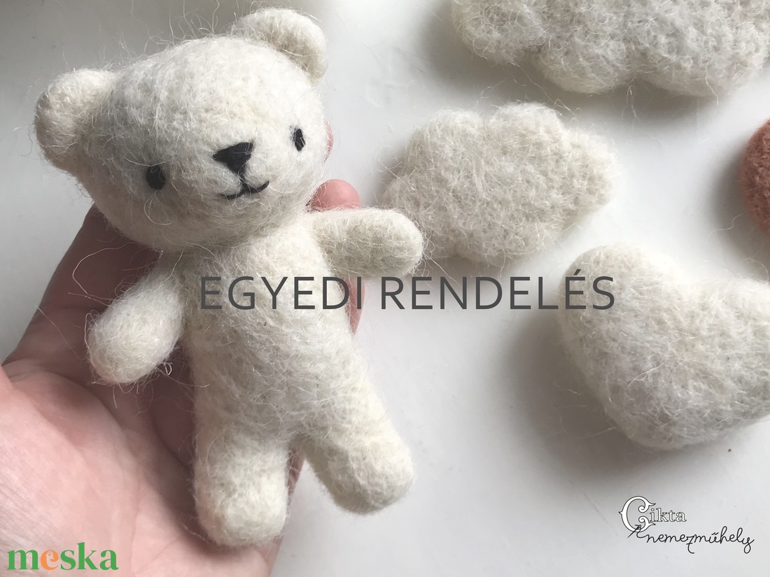 Egyedi rendelés - nemez maci és kiegészítők babafotózáshoz - ruha & divat - babaruha & gyerekruha - babafotózási ruha és kellék - Meska.hu