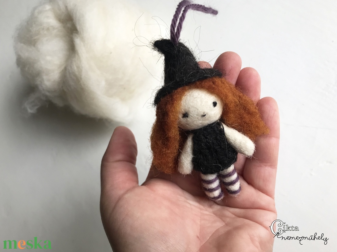 Nemezelt mini boszorkány baba - otthon & életmód - dekoráció - halloween - halloweeni figurák - Meska.hu Nemezelt mini boszorkány baba - otthon & életmód - dekoráció - halloween - halloweeni figurák - Meska.hu