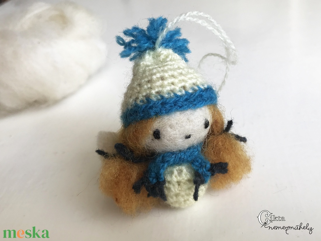 Nemezelt-horgolt angyalka - karácsony - karácsonyi lakásdekoráció - karácsonyfadíszek - Meska.hu Nemezelt-horgolt angyalka - karácsony - karácsonyi lakásdekoráció - karácsonyfadíszek - Meska.hu