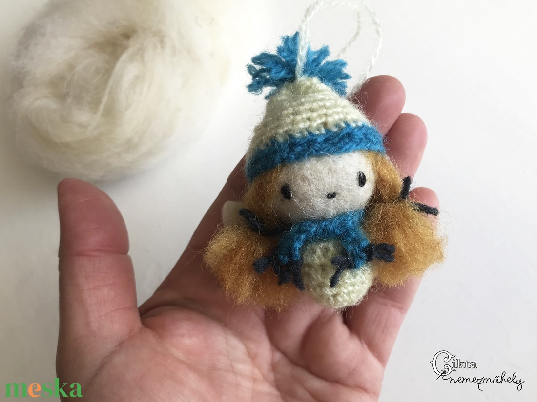 Nemezelt-horgolt angyalka - karácsony - karácsonyi lakásdekoráció - karácsonyfadíszek - Meska.hu Nemezelt-horgolt angyalka - karácsony - karácsonyi lakásdekoráció - karácsonyfadíszek - Meska.hu