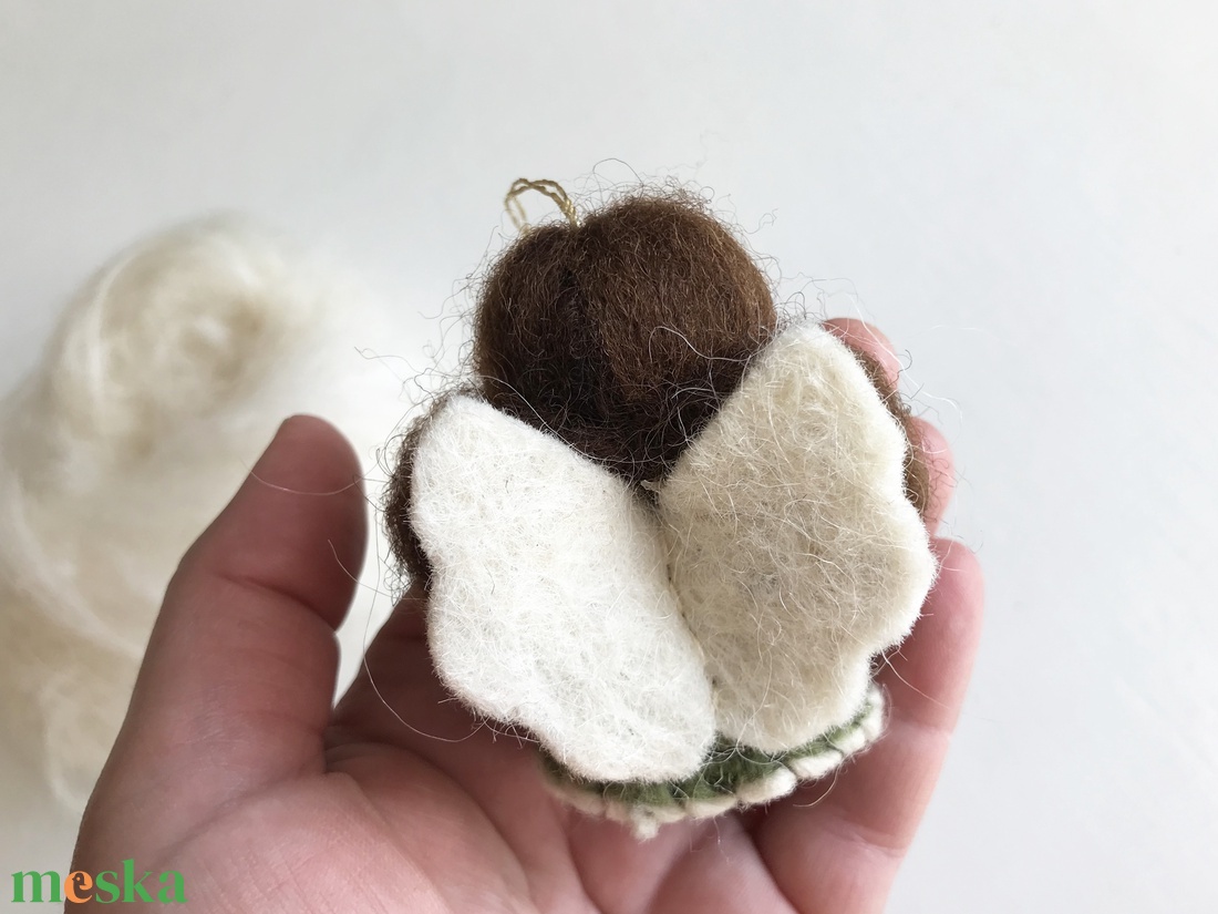 Nemez angyalka - karácsony - karácsonyi lakásdekoráció - karácsonyfadíszek - Meska.hu