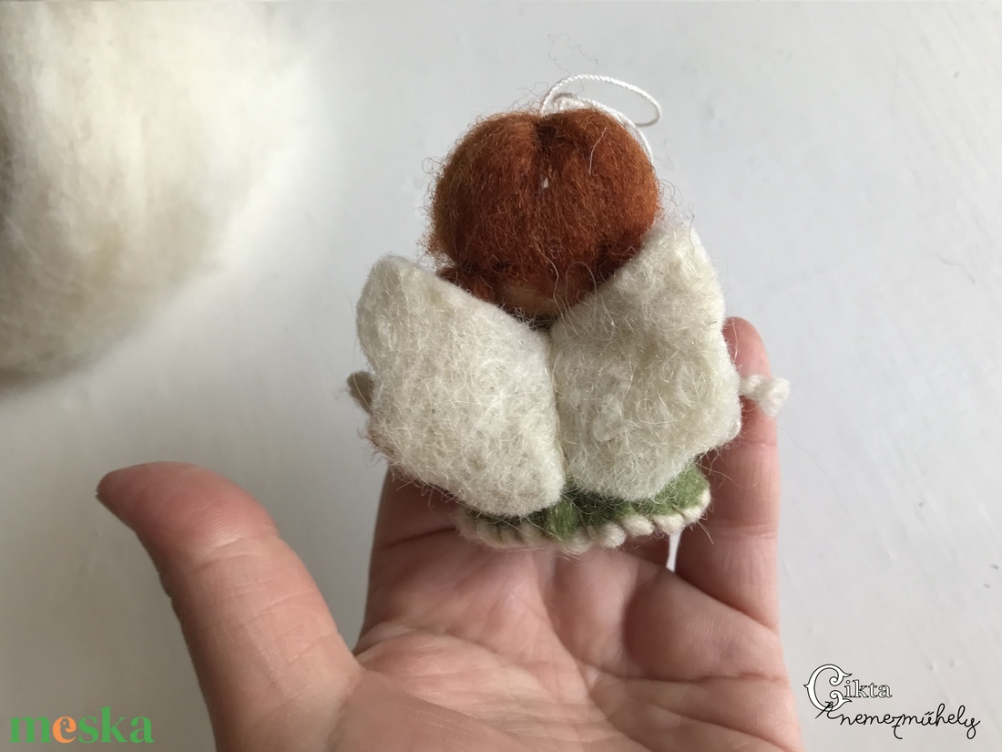 Nemez angyalka - karácsony - karácsonyi lakásdekoráció - karácsonyfadíszek - Meska.hu