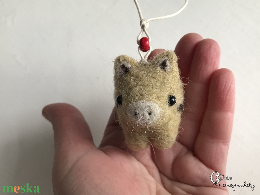 Tűnemezelt aranyos vadmalac - játék & sport - plüssállat & játékfigura - malac - Meska.hu