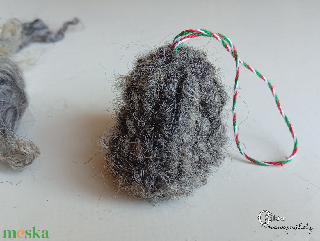 Magyar kutyafajták magyar gyapjúból - nemez puli szürke racka gyapjúból - játék & sport - plüssállat & játékfigura - kutya - Meska.hu