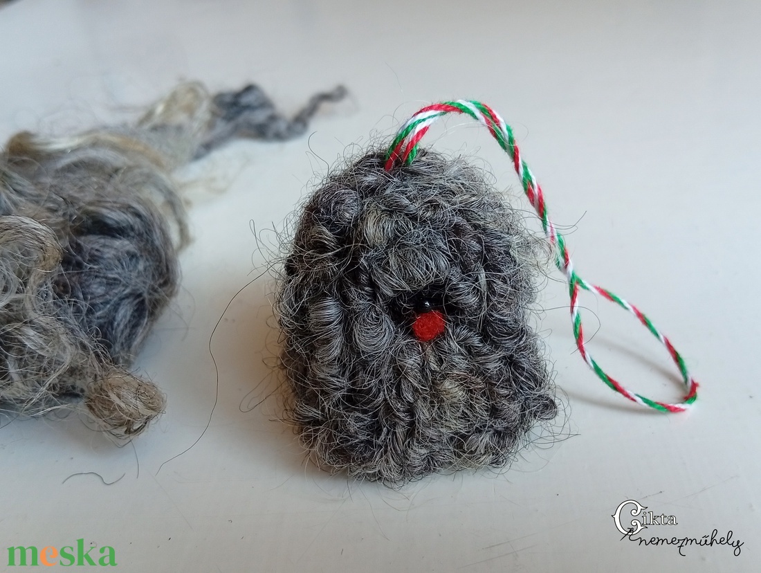 Magyar kutyafajták magyar gyapjúból - nemez puli szürke racka gyapjúból - játék & sport - plüssállat & játékfigura - kutya - Meska.hu