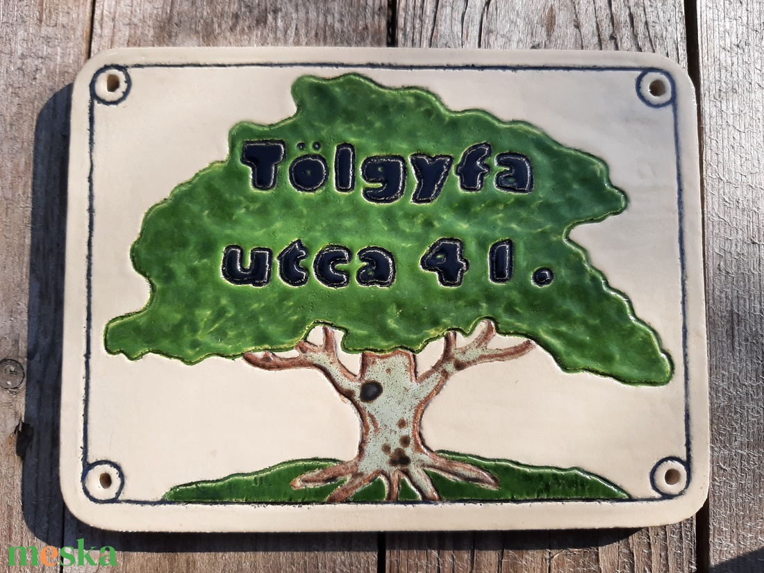 UTCATÁBLA és névtábla kerámia - otthon & életmód - ház & kert - házszám - Meska.hu