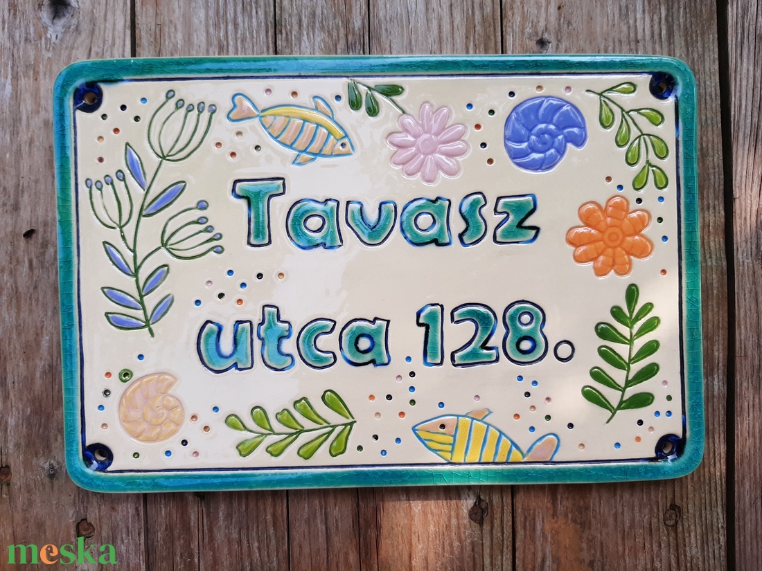 UTCATÁBLA és névtábla kerámia - otthon & életmód - ház & kert - házszám - Meska.hu