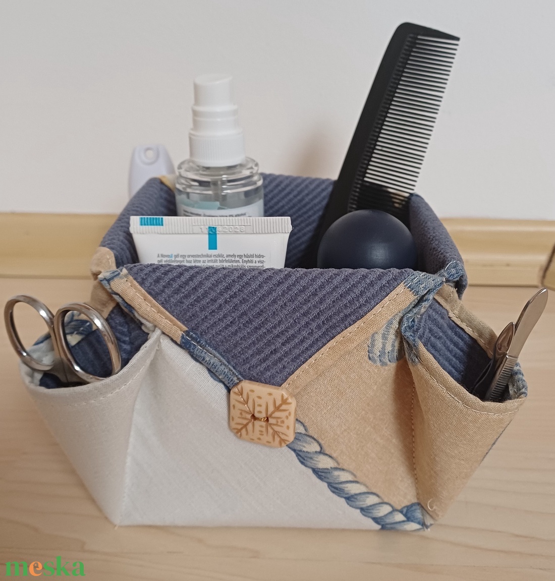 Textil tárolókosár - otthon & életmód - tárolás & rendszerezés - tárolókosár - Meska.hu
