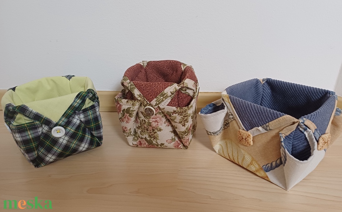 Textil tárolókosár - otthon & életmód - tárolás & rendszerezés - tárolókosár - Meska.hu