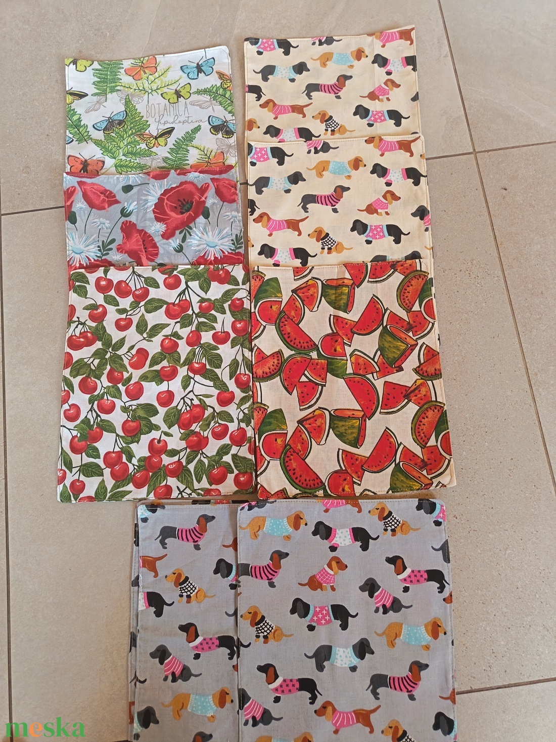 Textil szalvéta - táska & tok - uzsonna- & ebéd tartó - szendvics csomagoló - Meska.hu