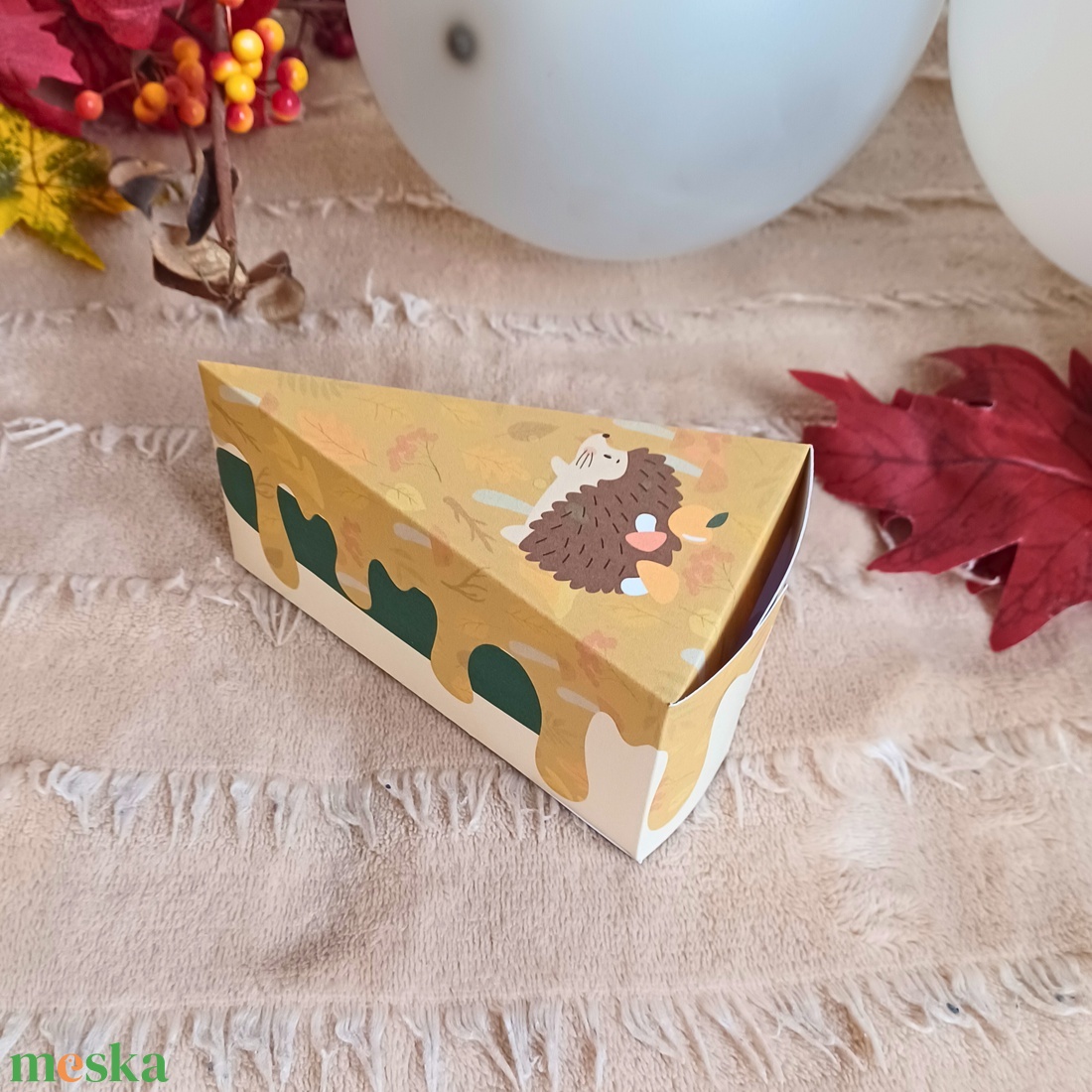 Sünmanó papírtorta szelet, Ovis torta - otthon & életmód - papír, írószer - ajándékozás kellékei - papírtorta - Meska.hu