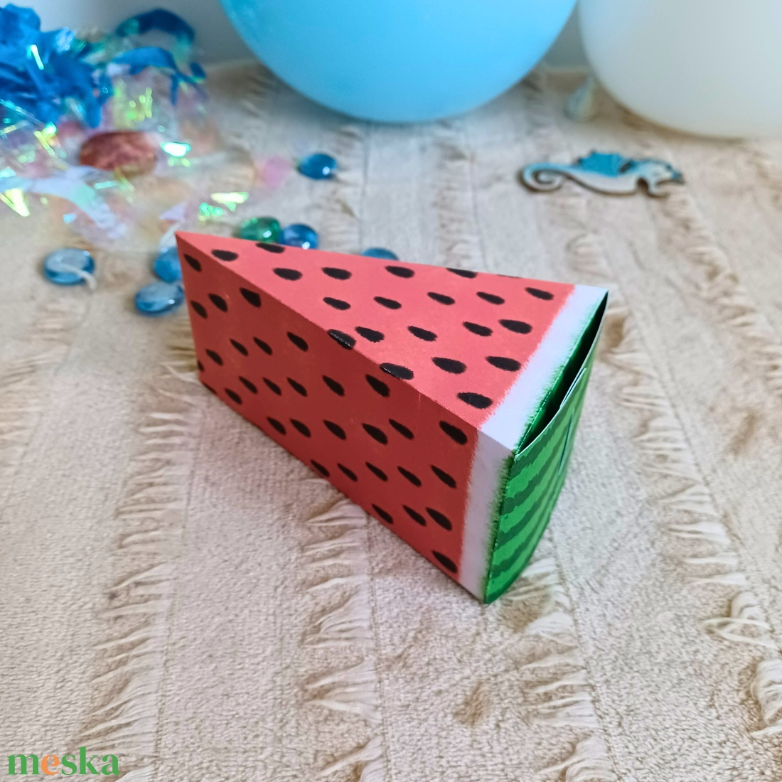 Dinnyemámor papírtorta szelet, Ovis torta - otthon & életmód - papír, írószer - ajándékozás kellékei - papírtorta - Meska.hu