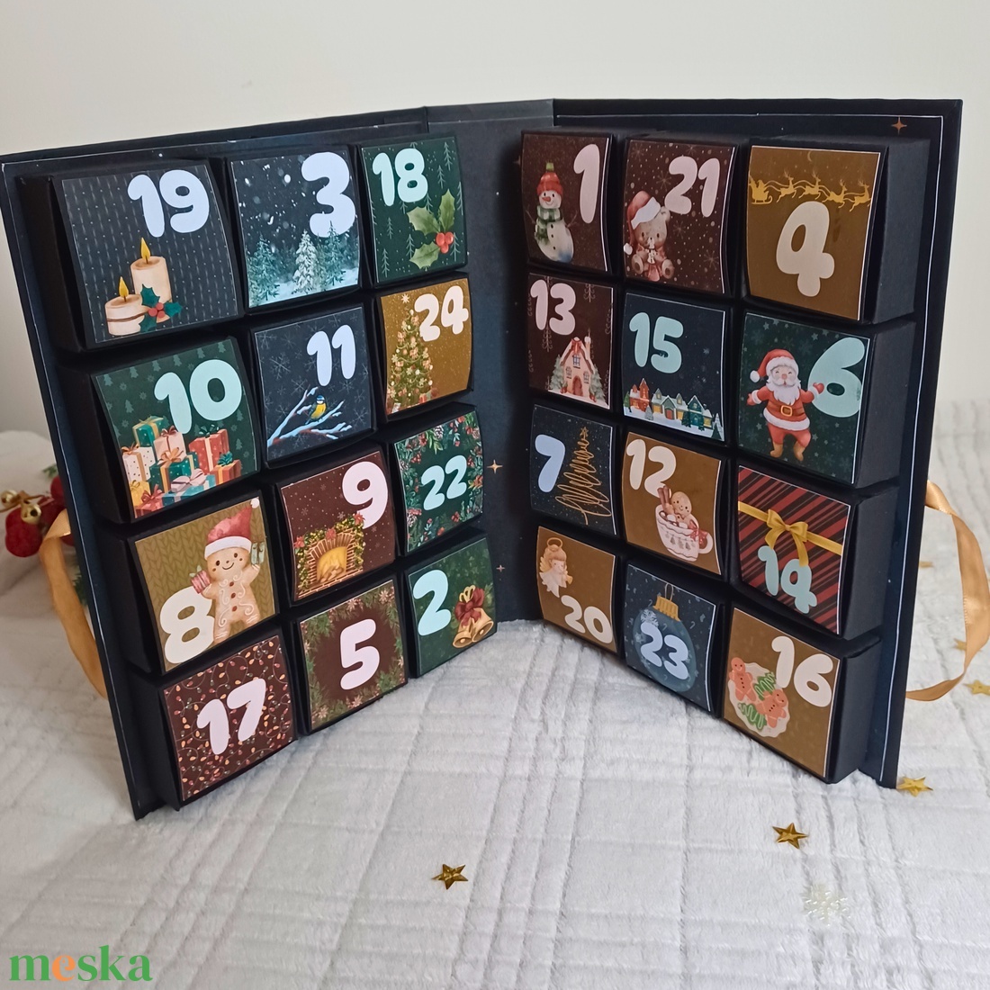 Adventi kalendárium könyv - karácsony - adventi díszek - adventi naptár - Meska.hu