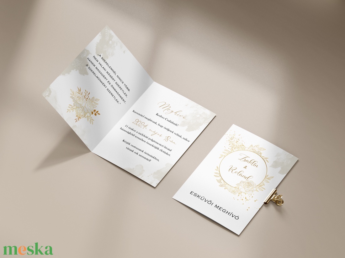 Elegante Beige esküvői meghívó (E7) - esküvő - meghívó & kártya - meghívó - Meska.hu Elegante Beige esküvői meghívó (E7) - esküvő - meghívó & kártya - meghívó - Meska.hu