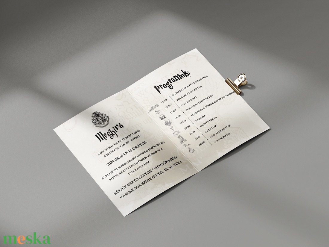 Harry Potter esküvői meghívó (E14) - esküvő - meghívó & kártya - meghívó - Meska.hu Harry Potter esküvői meghívó (E14) - esküvő - meghívó & kártya - meghívó - Meska.hu