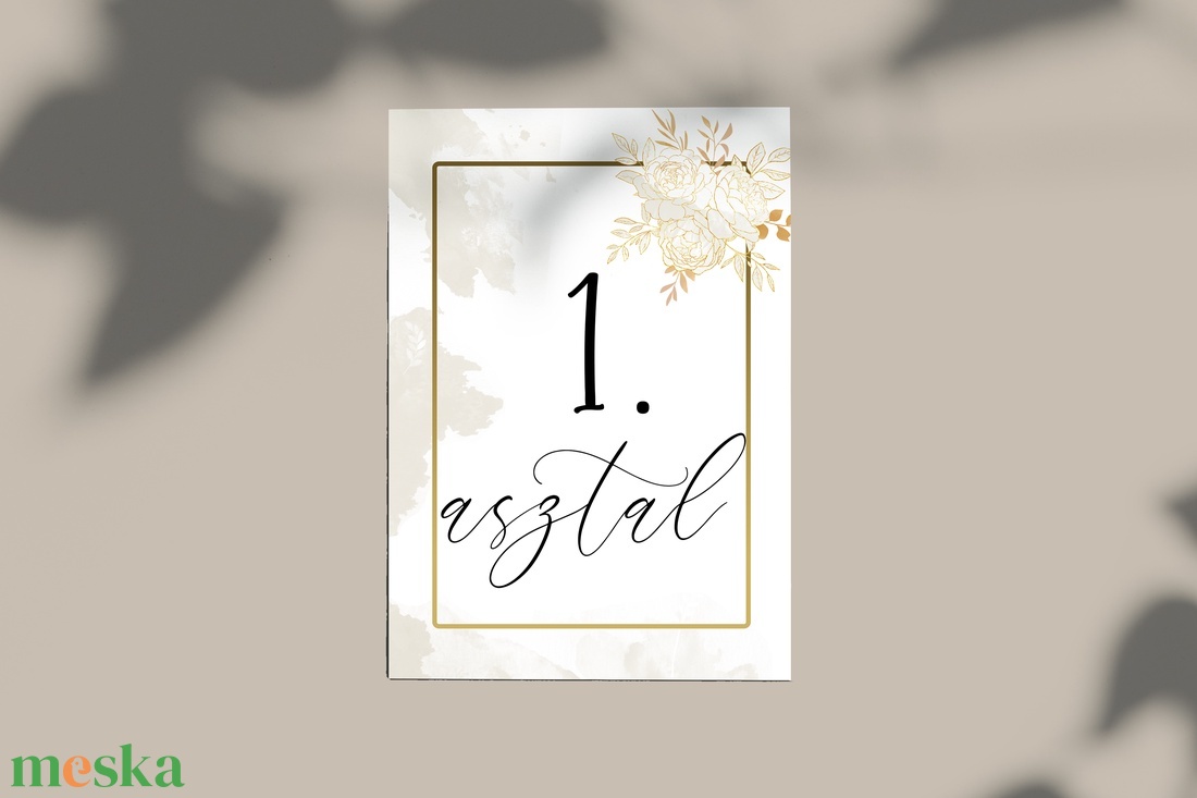 Asztalszám (Elegante Beige E7) - esküvő - meghívó & kártya - meghívó - Meska.hu Asztalszám (Elegante Beige E7) - esküvő - meghívó & kártya - meghívó - Meska.hu