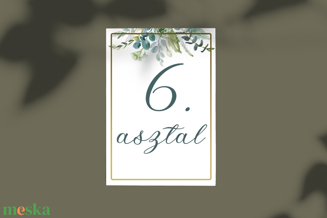 Asztalszám (Green Oasis E26) - esküvő - meghívó & kártya - meghívó - Meska.hu Asztalszám (Green Oasis E26) - esküvő - meghívó & kártya - meghívó - Meska.hu