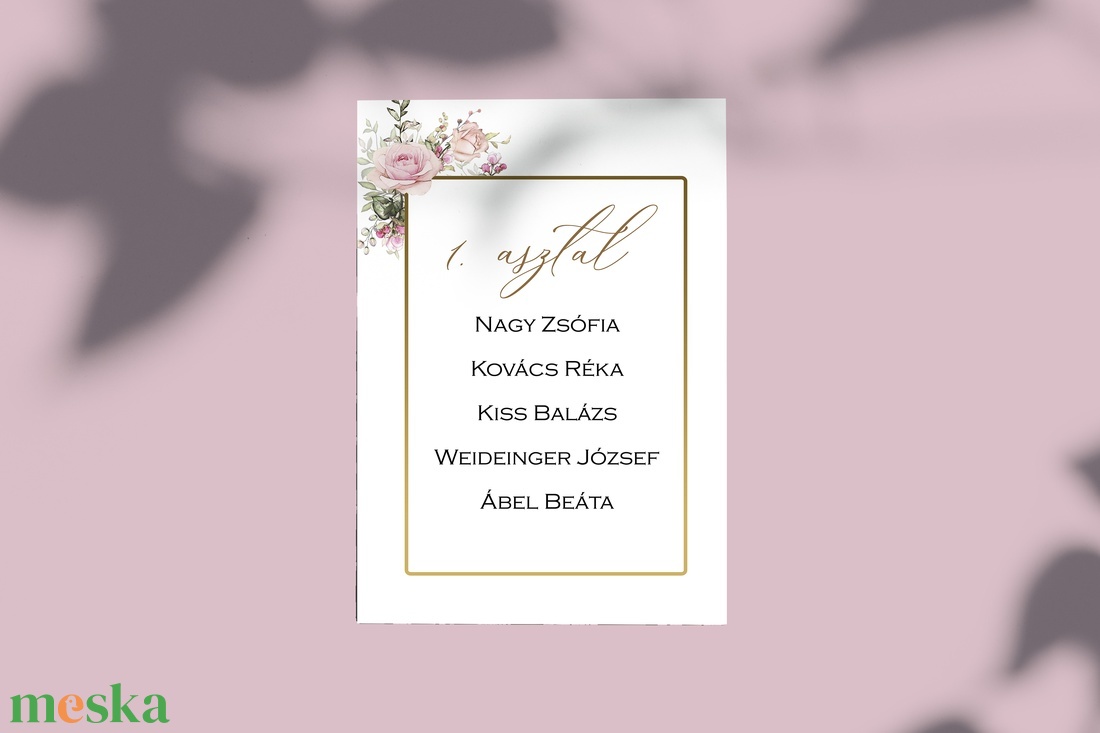 Ültetési rend (Romatic Rose E17) - esküvő - meghívó & kártya - meghívó - Meska.hu Ültetési rend (Romatic Rose E17) - esküvő - meghívó & kártya - meghívó - Meska.hu