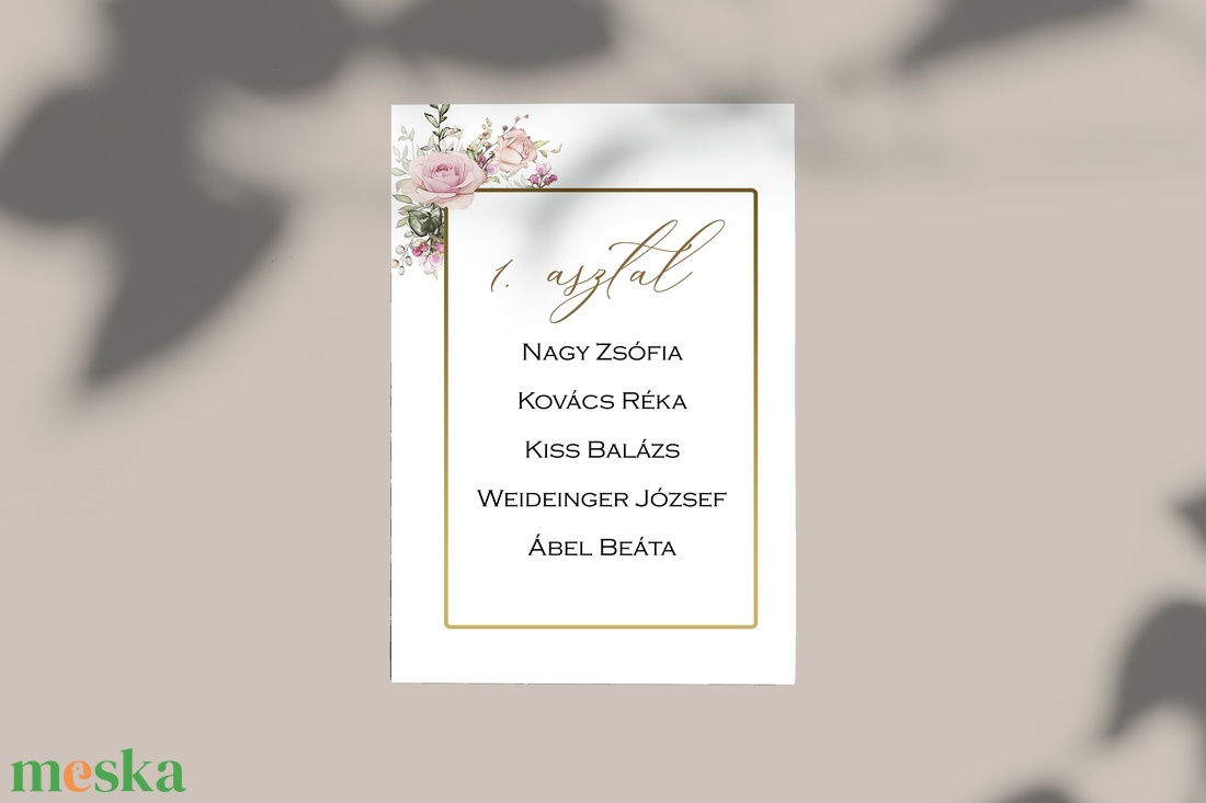 Ültetési rend (Vintage Amore  E27) - esküvő - meghívó & kártya - meghívó - Meska.hu