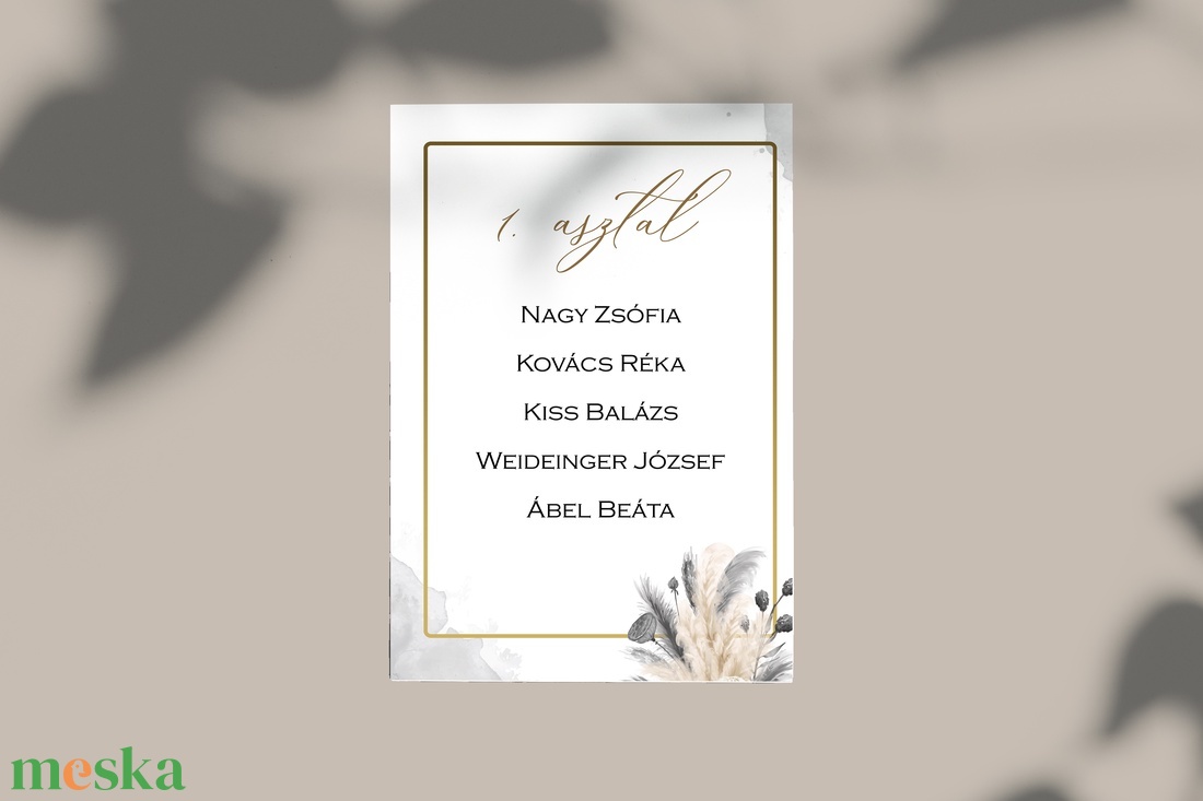 Ültetési rend (Pampas Wonder E28) - esküvő - meghívó & kártya - meghívó - Meska.hu Ültetési rend (Pampas Wonder E28) - esküvő - meghívó & kártya - meghívó - Meska.hu