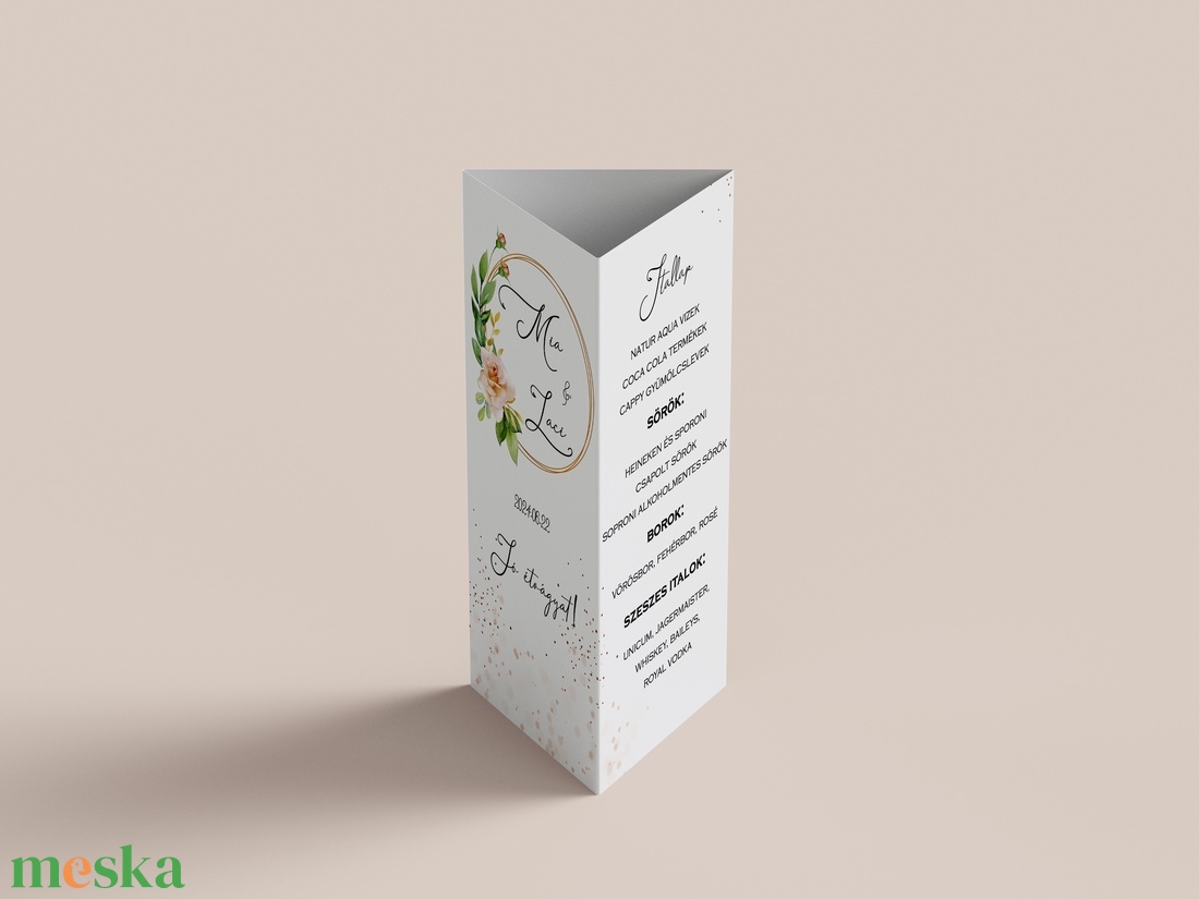 Menülap és itallap (Peach Blossom E3) - esküvő - meghívó & kártya - meghívó - Meska.hu Menülap és itallap (Peach Blossom E3) - esküvő - meghívó & kártya - meghívó - Meska.hu