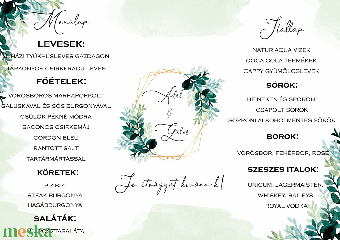 Menülap és itallap (Forest Dream E9) - esküvő - meghívó & kártya - meghívó - Meska.hu Menülap és itallap (Forest Dream E9) - esküvő - meghívó & kártya - meghívó - Meska.hu