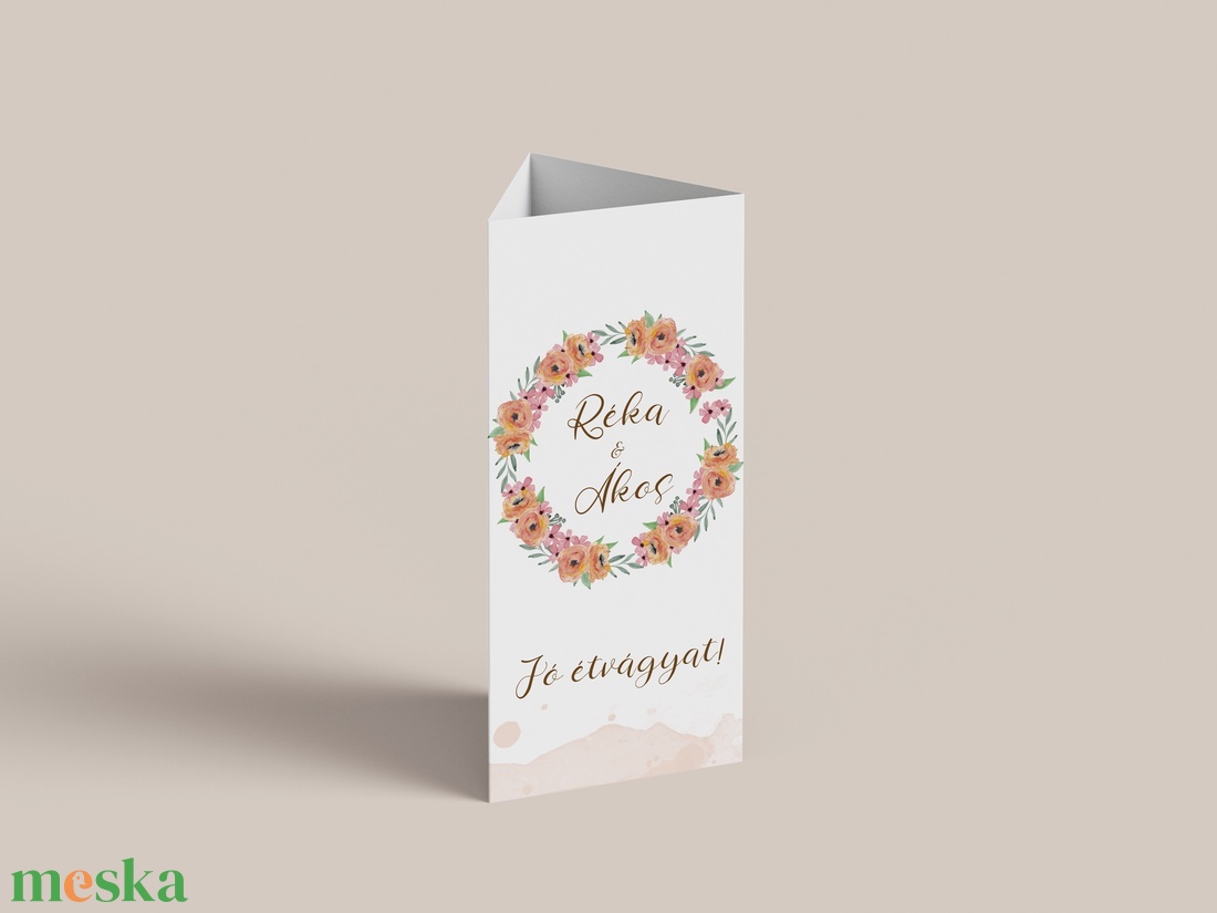 Menülap és itallap (Peach E18) - esküvő - meghívó & kártya - meghívó - Meska.hu Menülap és itallap (Peach E18) - esküvő - meghívó & kártya - meghívó - Meska.hu