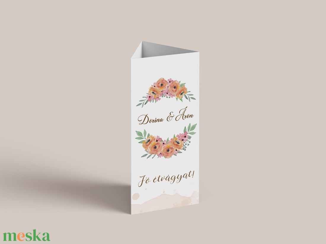 Menülap és itallap (Floral E19) - esküvő - meghívó & kártya - meghívó - Meska.hu Menülap és itallap (Floral E19) - esküvő - meghívó & kártya - meghívó - Meska.hu