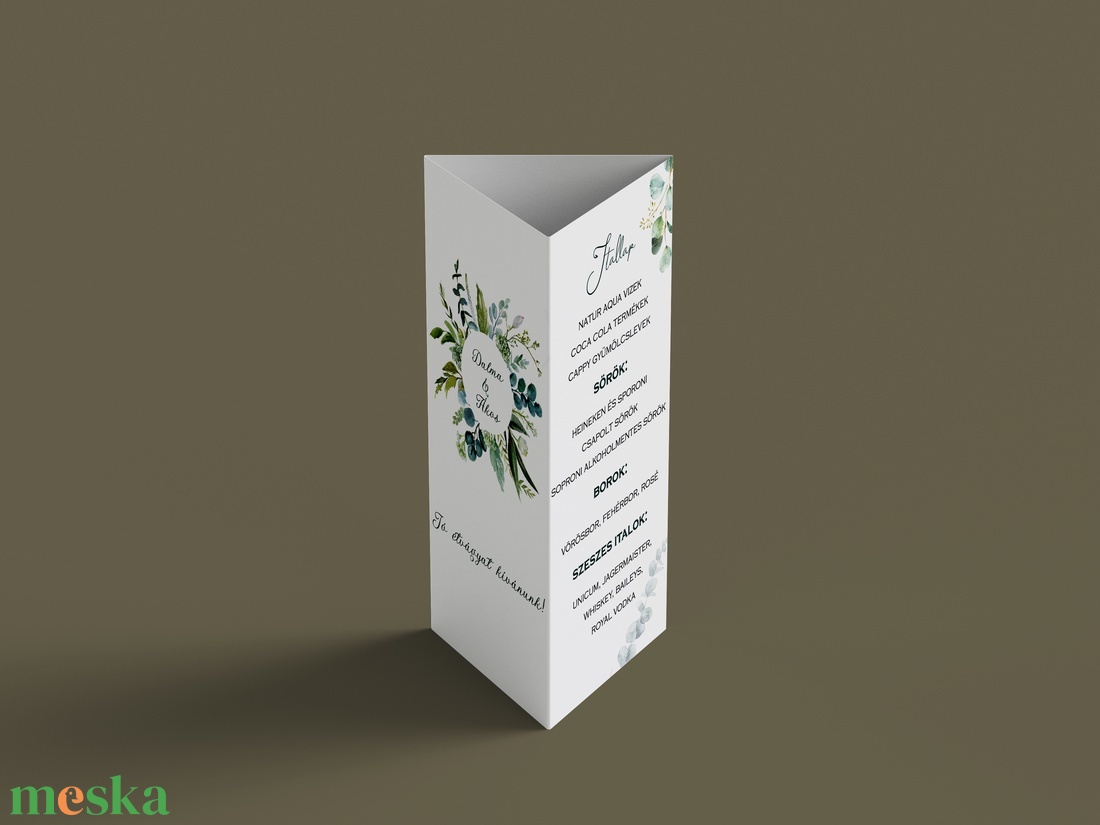 Menülap és itallap (Green Oasis E26) - esküvő - meghívó & kártya - meghívó - Meska.hu Menülap és itallap (Green Oasis E26) - esküvő - meghívó & kártya - meghívó - Meska.hu