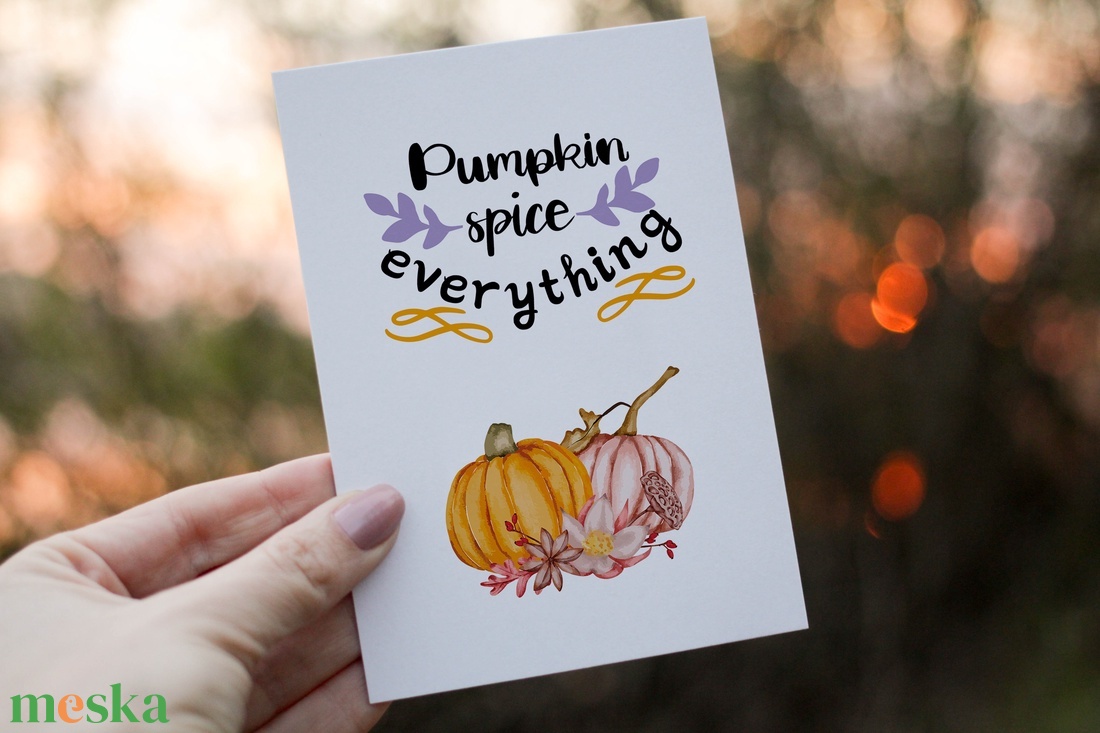 Pumpkin spice everything képeslap borítékkal - karácsony - karácsonyi ajándékozás - karácsonyi képeslap, üdvözlőlap, ajándékkísérő - Meska.hu Pumpkin spice everything képeslap borítékkal - karácsony - karácsonyi ajándékozás - karácsonyi képeslap, üdvözlőlap, ajándékkísérő - Meska.hu