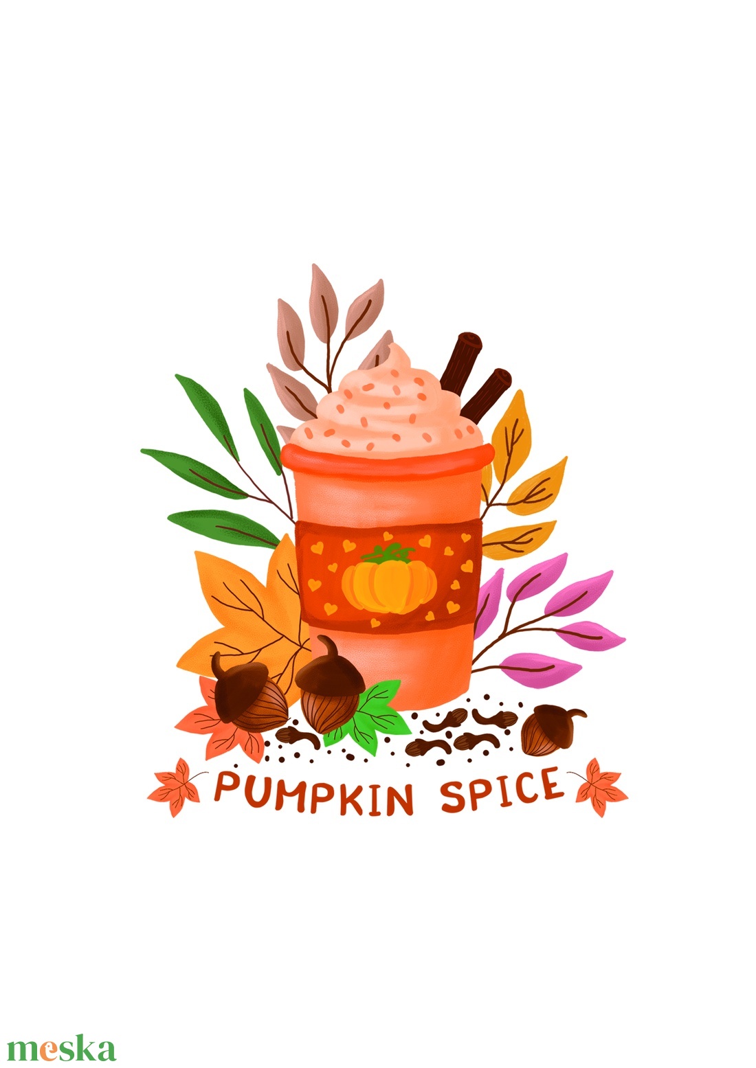 Pumpkin spice őszi képeslap borítékkal - karácsony - karácsonyi ajándékozás - karácsonyi képeslap, üdvözlőlap, ajándékkísérő - Meska.hu Pumpkin spice őszi képeslap borítékkal - karácsony - karácsonyi ajándékozás - karácsonyi képeslap, üdvözlőlap, ajándékkísérő - Meska.hu