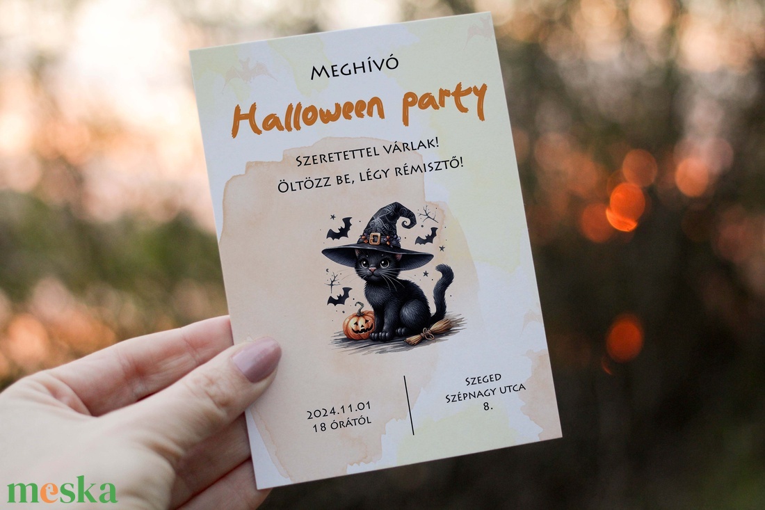 Jelmezes buli - Halloween party meghívó cicás - otthon & életmód - dekoráció - halloween - halloweeni meghívó, képeslap, ajándékkísérő - Meska.hu Jelmezes buli - Halloween party meghívó cicás - otthon & életmód - dekoráció - halloween - halloweeni meghívó, képeslap, ajándékkísérő - Meska.hu