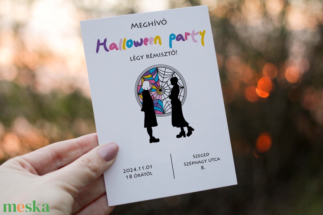 Wednesday Halloween party meghívó - otthon & életmód - dekoráció - halloween - halloweeni meghívó, képeslap, ajándékkísérő - Meska.hu Wednesday Halloween party meghívó - otthon & életmód - dekoráció - halloween - halloweeni meghívó, képeslap, ajándékkísérő - Meska.hu
