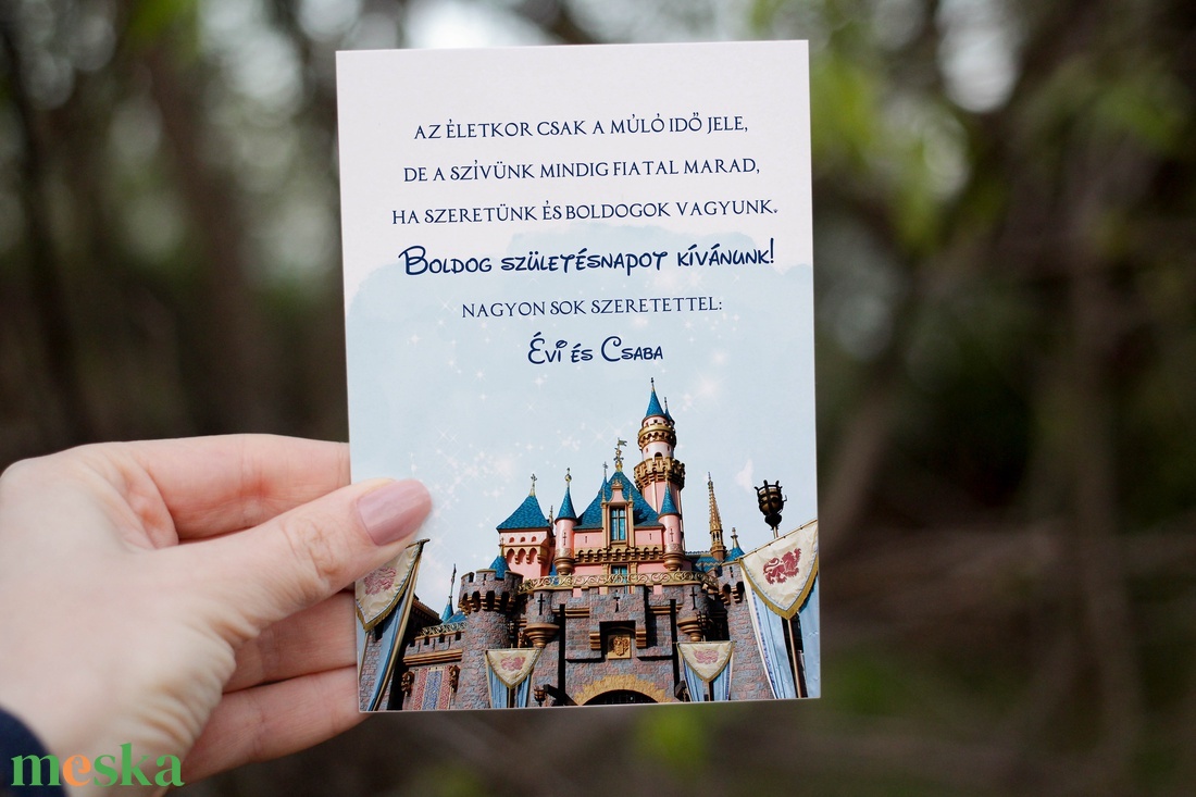 Disney mesés születésnapi képeslap borítékkal - otthon & életmód - papír, írószer - ajándékozás kellékei - képeslap, üdvözlőlap - Meska.hu