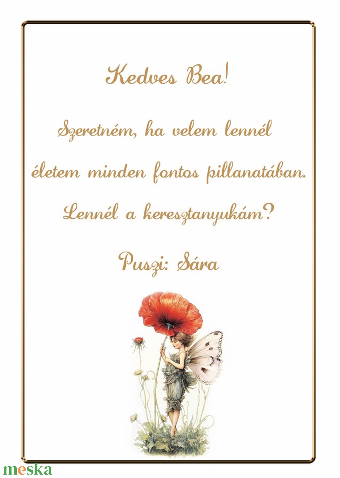 Keresztszülő felkérő - pipacsos - játék & sport - keresztelőajándékok - Meska.hu Keresztszülő felkérő - pipacsos - játék & sport - keresztelőajándékok - Meska.hu