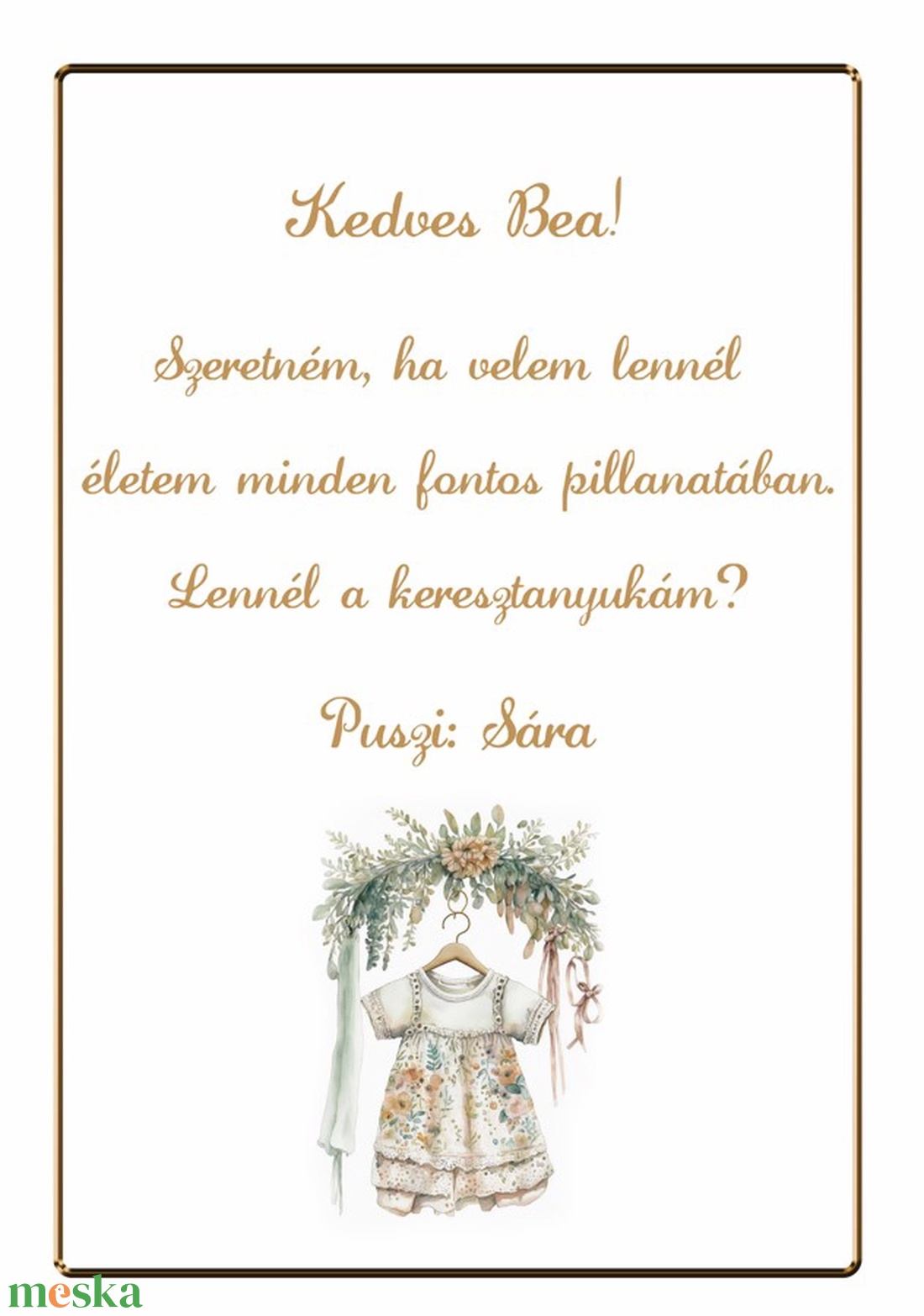 Keresztszülő felkérő - játék & sport - keresztelőajándékok - Meska.hu