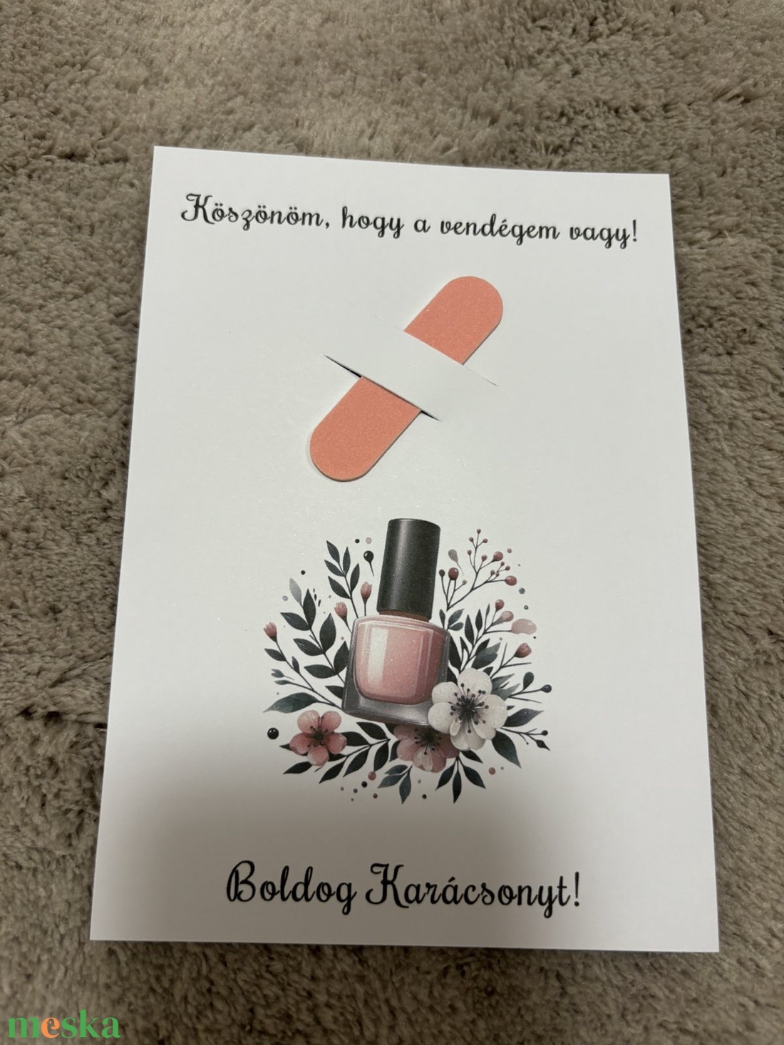 Vendégajándék - műkörmösöknek körömreszelővel - karácsony - karácsonyi ajándékozás - karácsonyi képeslap, üdvözlőlap, ajándékkísérő - Meska.hu Vendégajándék - műkörmösöknek körömreszelővel - karácsony - karácsonyi ajándékozás - karácsonyi képeslap, üdvözlőlap, ajándékkísérő - Meska.hu